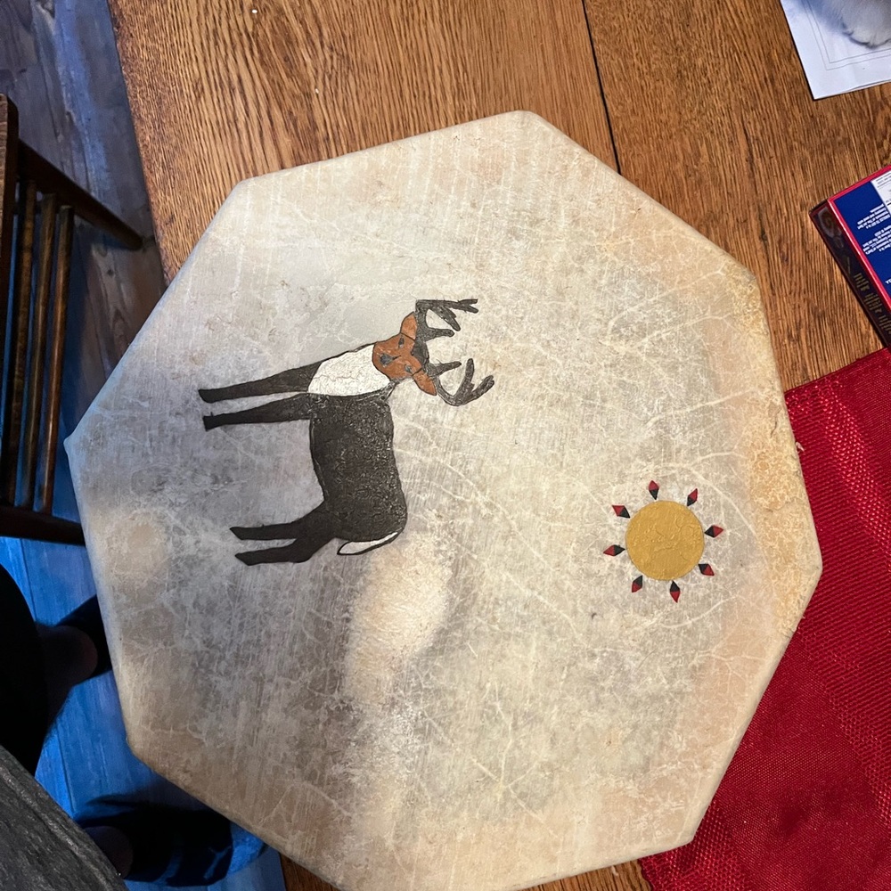 Handcrafted Stone Art with Deer Design